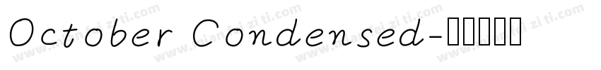 October Condensed字体转换